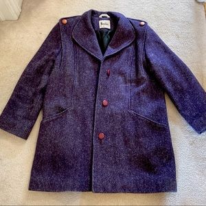 Purple pea coat.
